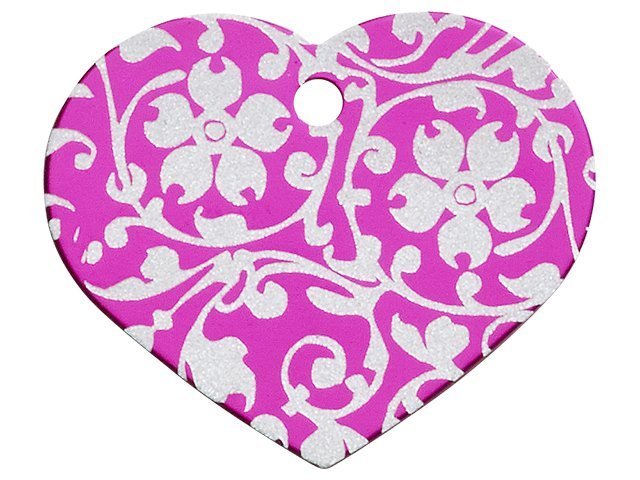 iMARC Large Pink Heart, Ornate Flower