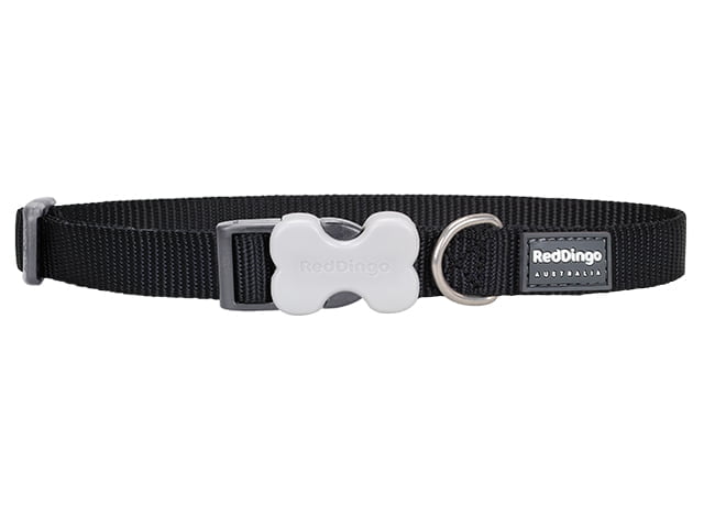 Red Dingo necklace, classic black, 24-36cm / 15mm