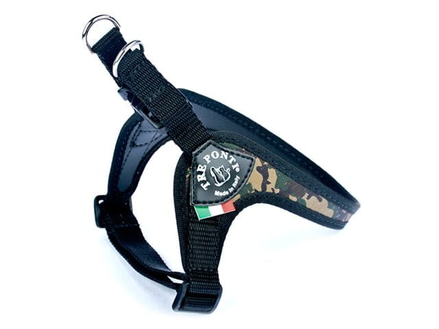THREE PONTI Mini Harness with adjustment, size 1.5 camo