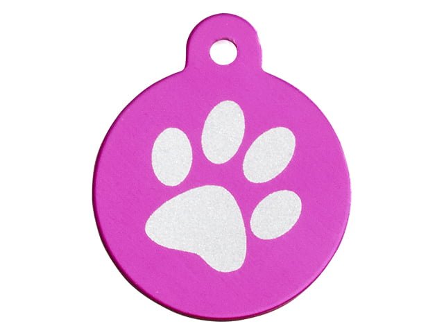 iMARC cirkel single paw print, pink