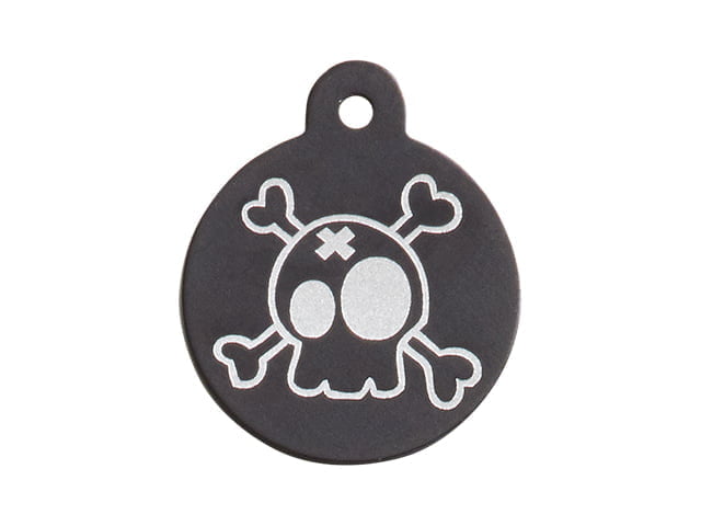 iMARC Black Circle, Cartoon Style Skull & Crossbones