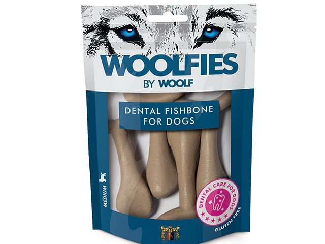 Woolfies Dental Fishbone Medium 200g