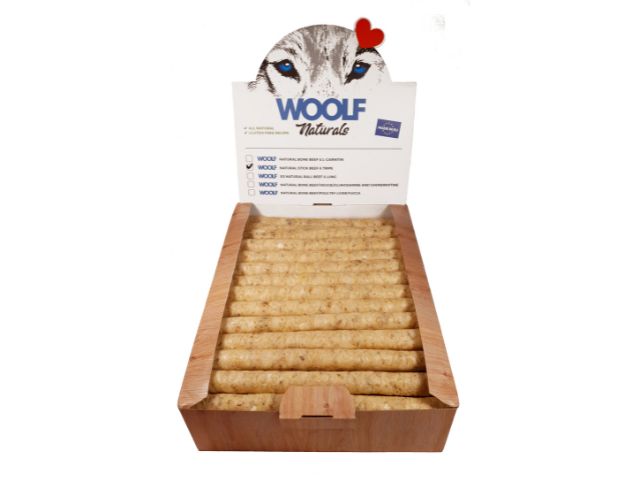 Woolf Natural Sticks Beef & Tripe, 22cm, 50stk.