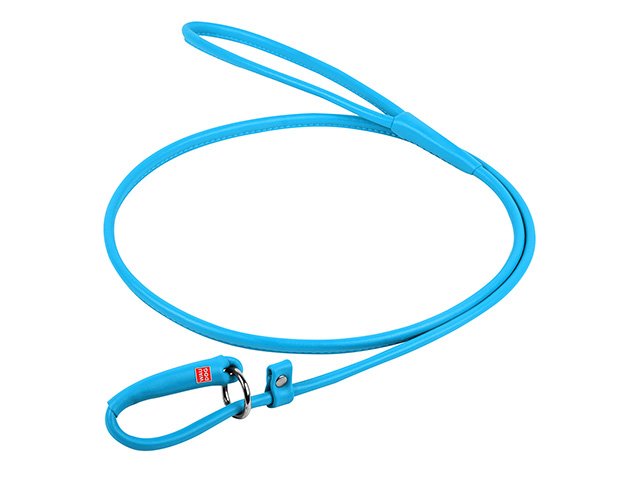 Waudog rundsyet læder udstillingsline, blå