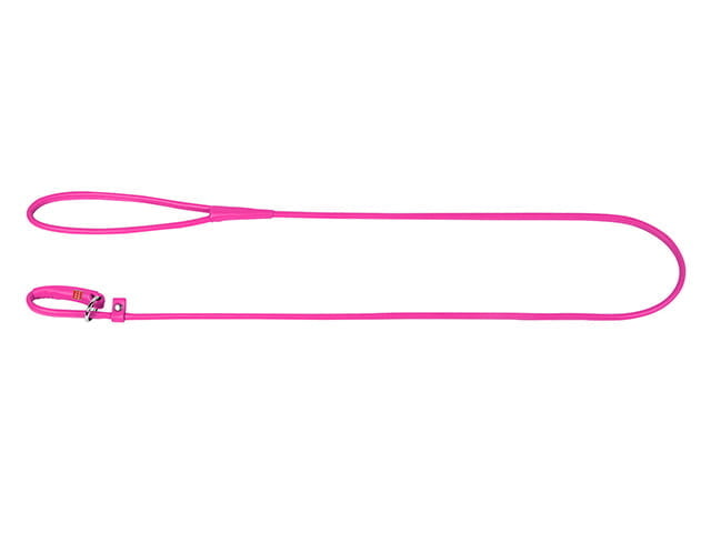 Waudog rundsyet læder udstillingsline, pink