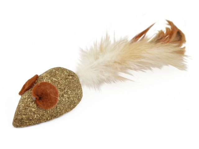 NYC Catnip mus med fjer, 5cm