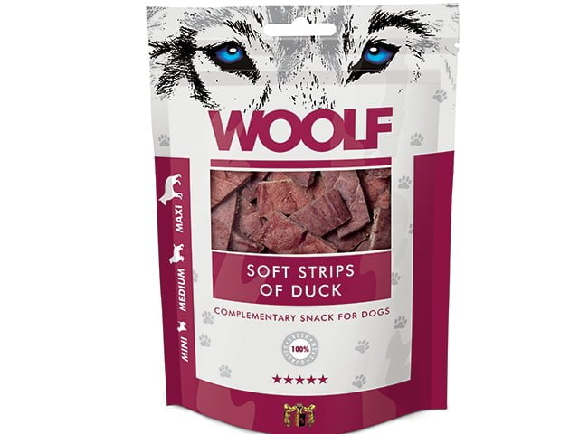 Woolf Soft Strips of Duck 100g