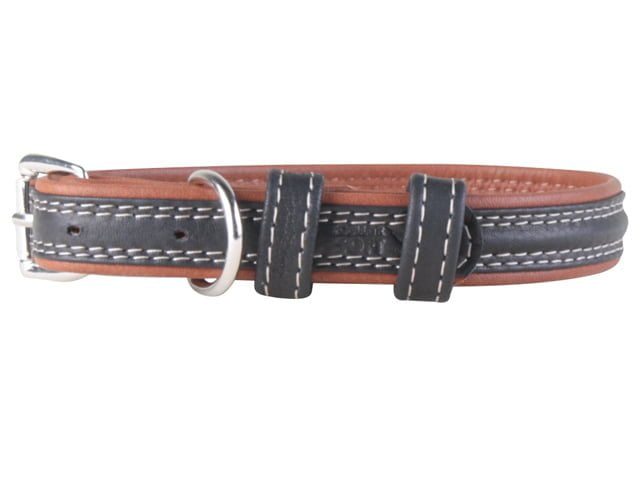 Soft leather necklace, 30-39cm / 20mm, black