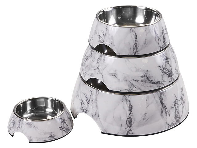 Royal skål rund, hvid marmor