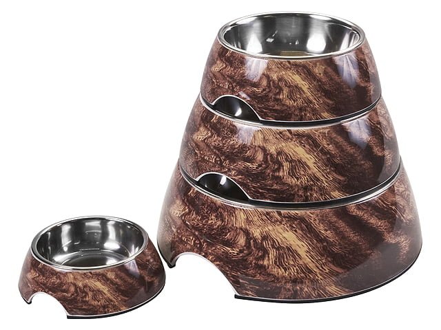 Royal skål rund, brun marmor