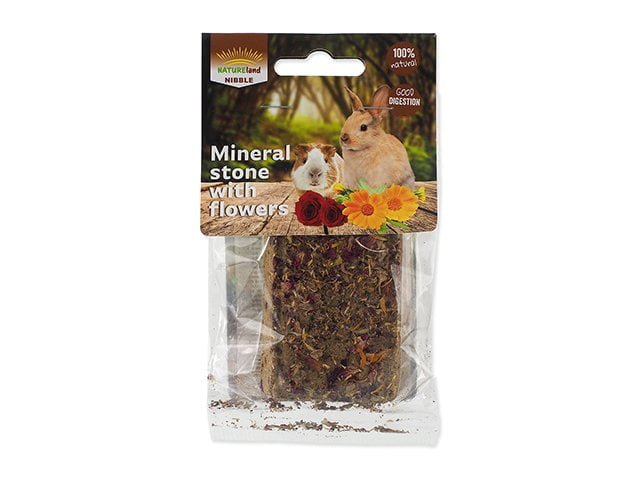 Nature Land NIBBLE mineral sten med blomster, 100g