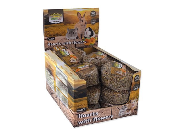 Nature Land BRUNCH korfrie XL hjerter med blomster, 14x90g