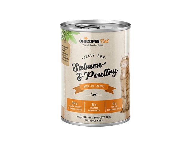 Chicopee Cat Jelly Pot Laks & Fjerkræ, 400g