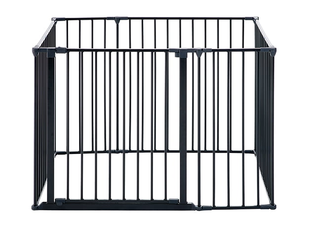 DogSpace Max multi expandable Pet pen with gate, black