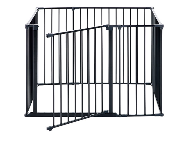 DogSpace Max multi expandable Pet pen with gate, black