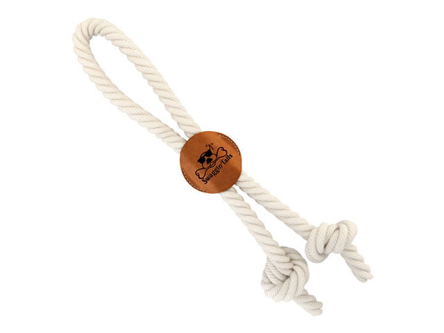 Swaggin Tails Knotted rope medalion hundelegetøj, 40cm