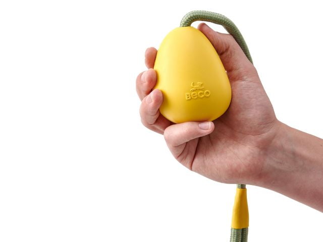 Beco Natural Rubber Pebble m snor, gul