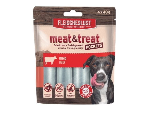 Meat & Treat pocket okse, 4x40g