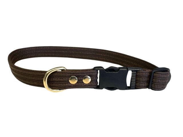 Fenriz halsbånd, brun, messing