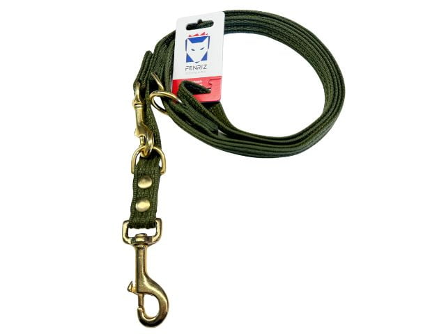 Fenriz dressurline, 2,2m/20mm, grøn, messing