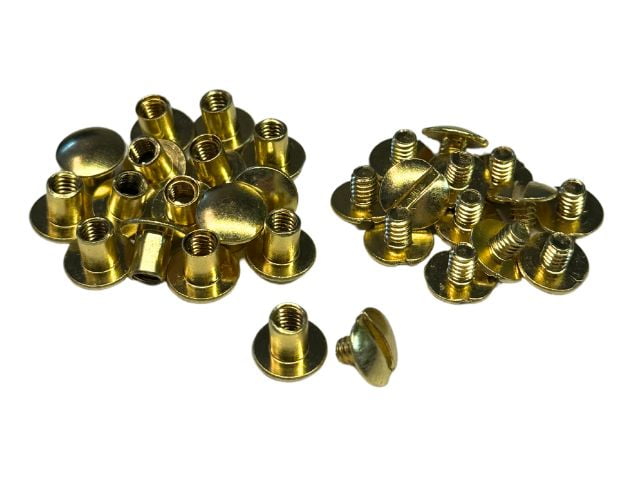 Pak Chicago Screw 1/4 L Brass for 3/16 Hole, 25stk. #54